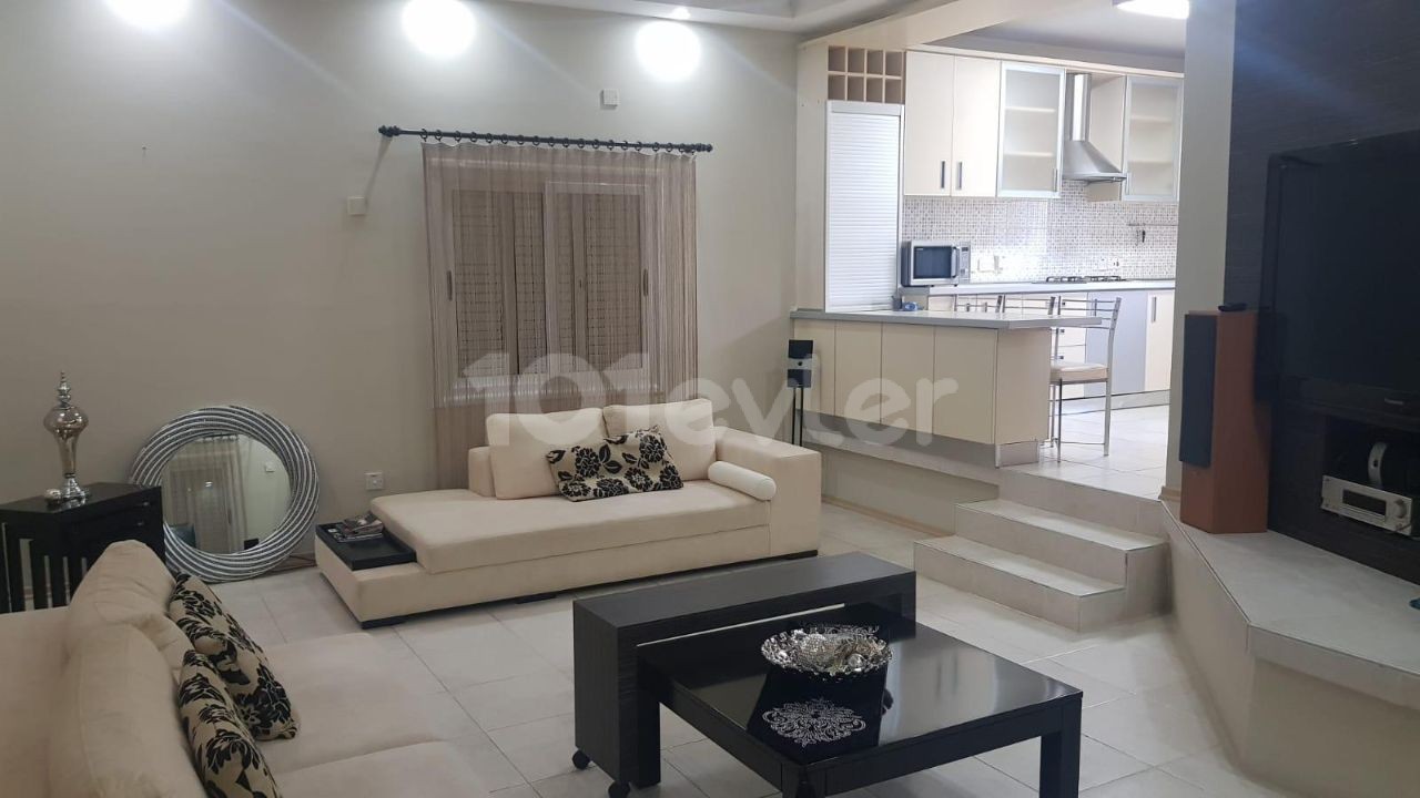 3+1 Furnished Villa for Rent with Pool Next to Kyrenia Alsancak Walking Park!