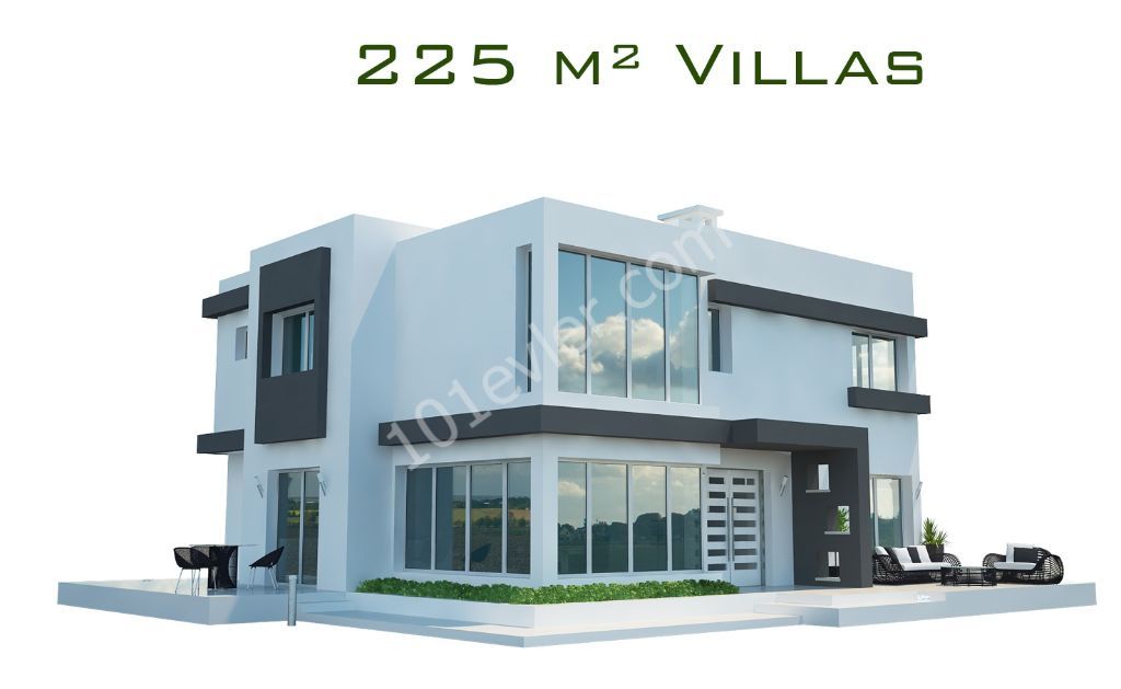 Yeni Boğaziçi'nde satılık 4+1 villa 19 ay sonra teslim toplam 595 m2 garajlı