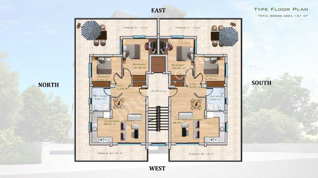 Satılık 2+1 penthouse