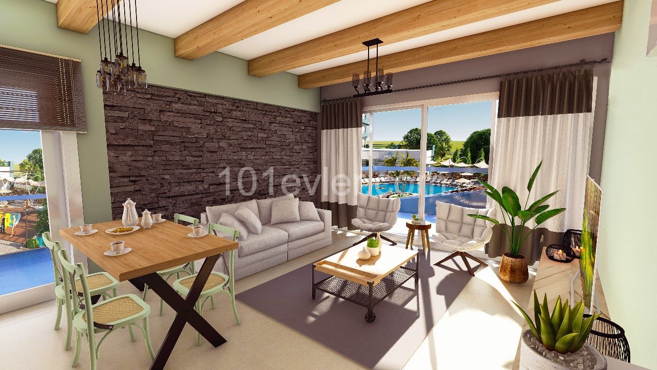 2+1 flats for sale in Iskele Long beach, delivered in 2024 £ 103.000 114m2 ** 