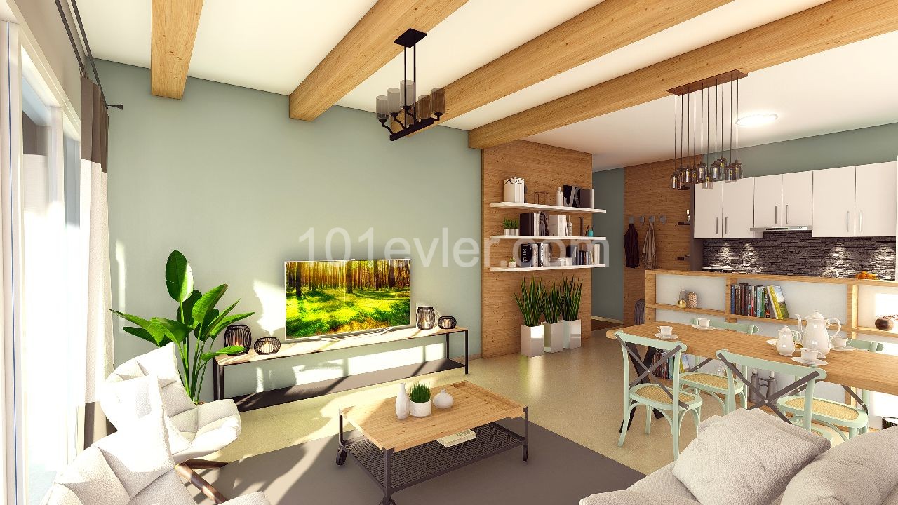 2+1 flats for sale in Iskele Long beach, delivered in 2024 £ 103.000 114m2 ** 