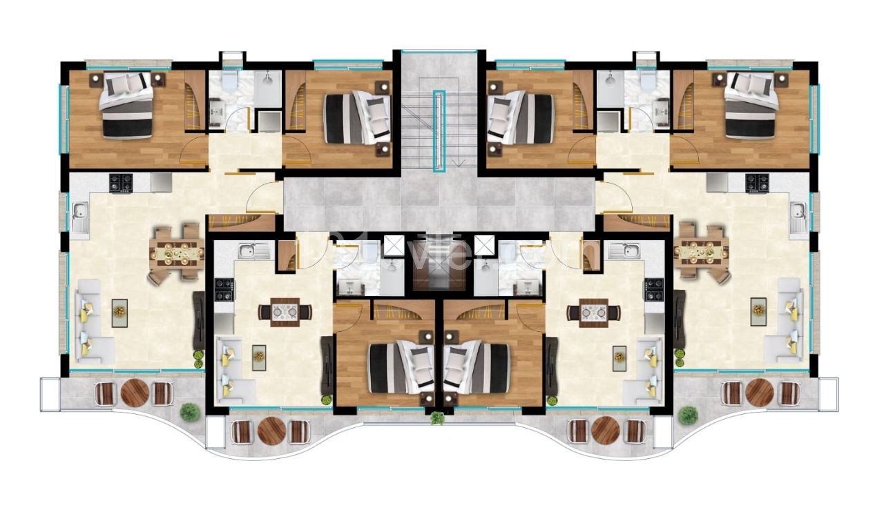 İskele long beach 2+1 lüks satılık daireler denize 200m2 uzaklıkta ve 2 dakikalık yürüme mesafesinde 149,900£ den baslayan fıyatlarla