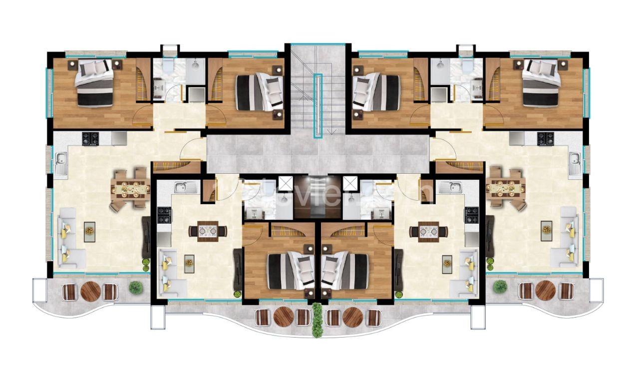 İskele long beach 2+1 lüks satılık daireler denize 200m2 uzaklıkta ve 2 dakikalık yürüme mesafesinde 149,900£ den baslayan fıyatlarla