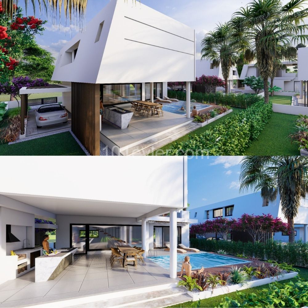 3+1 DUBLEX VILLA WITH POOL IN YENIBOGAZI, DELIVERED IN THE PROJECT PHASE, 35% CONTRACTED IN DECEMBER 2023, 35% TURN-KEY DELIVERY 30% REMAINING DURING 12 MONTHS ** 