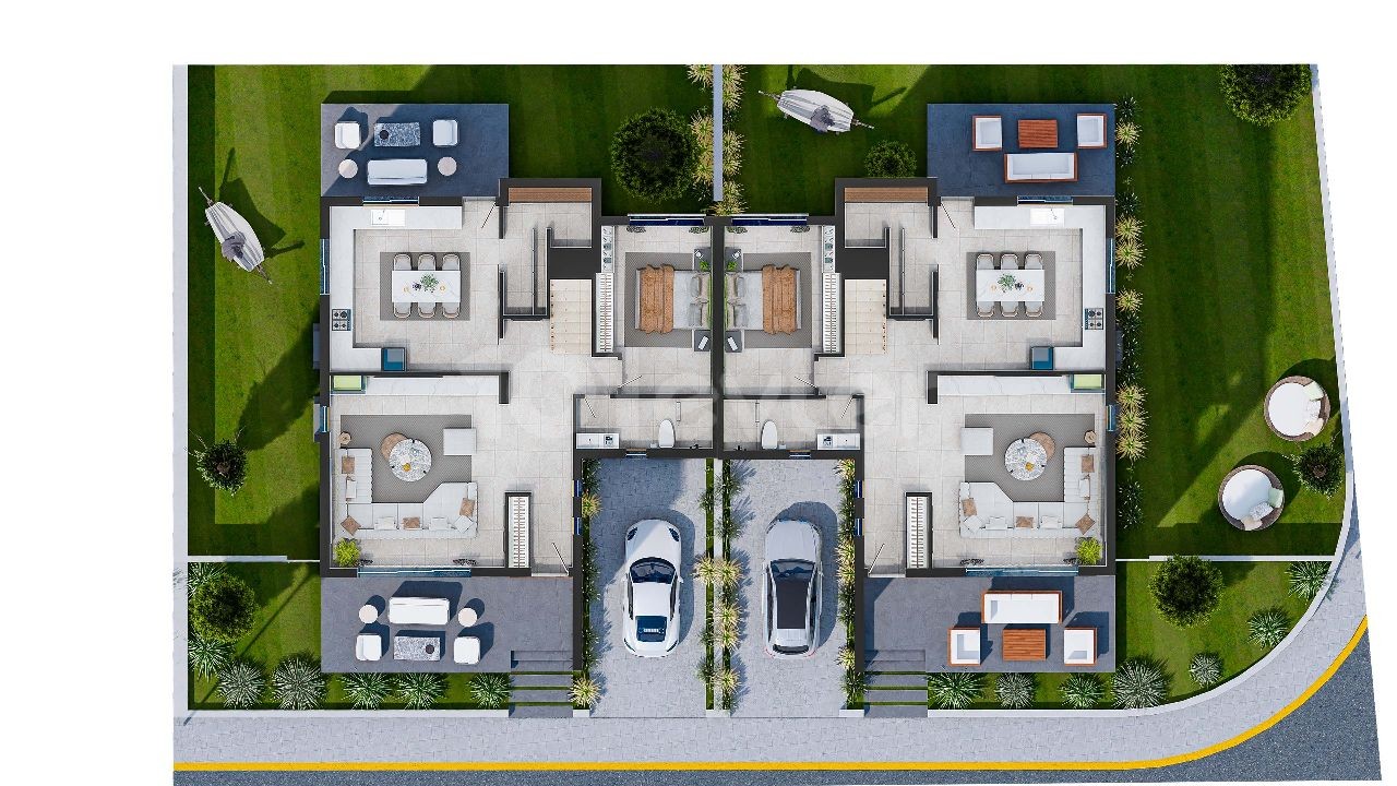 Yenibogazicinde Twin villa 2+1 145.000 Stg mit Pool 165.000 Stg Liefertermin März 2026 35% Vorauszahlung Restlaufzeit 48 Monate ** 