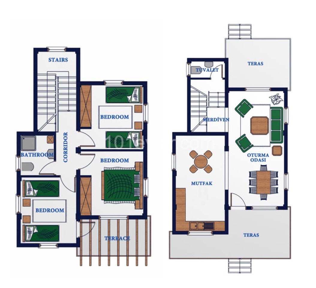 3+ 1 Villa for Sale in Sipahi, Erenkoy, 1 Minute from Ozkaraman, 1 Minute from the Sea. ** 