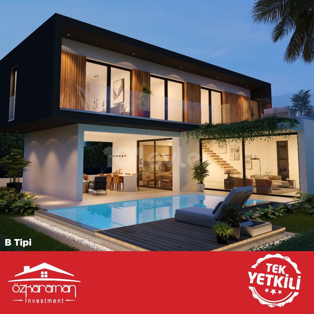 283m² Luxus 3+1 freistehende Villen in Yeniboğaziçi Region von ÖZKARAMAN