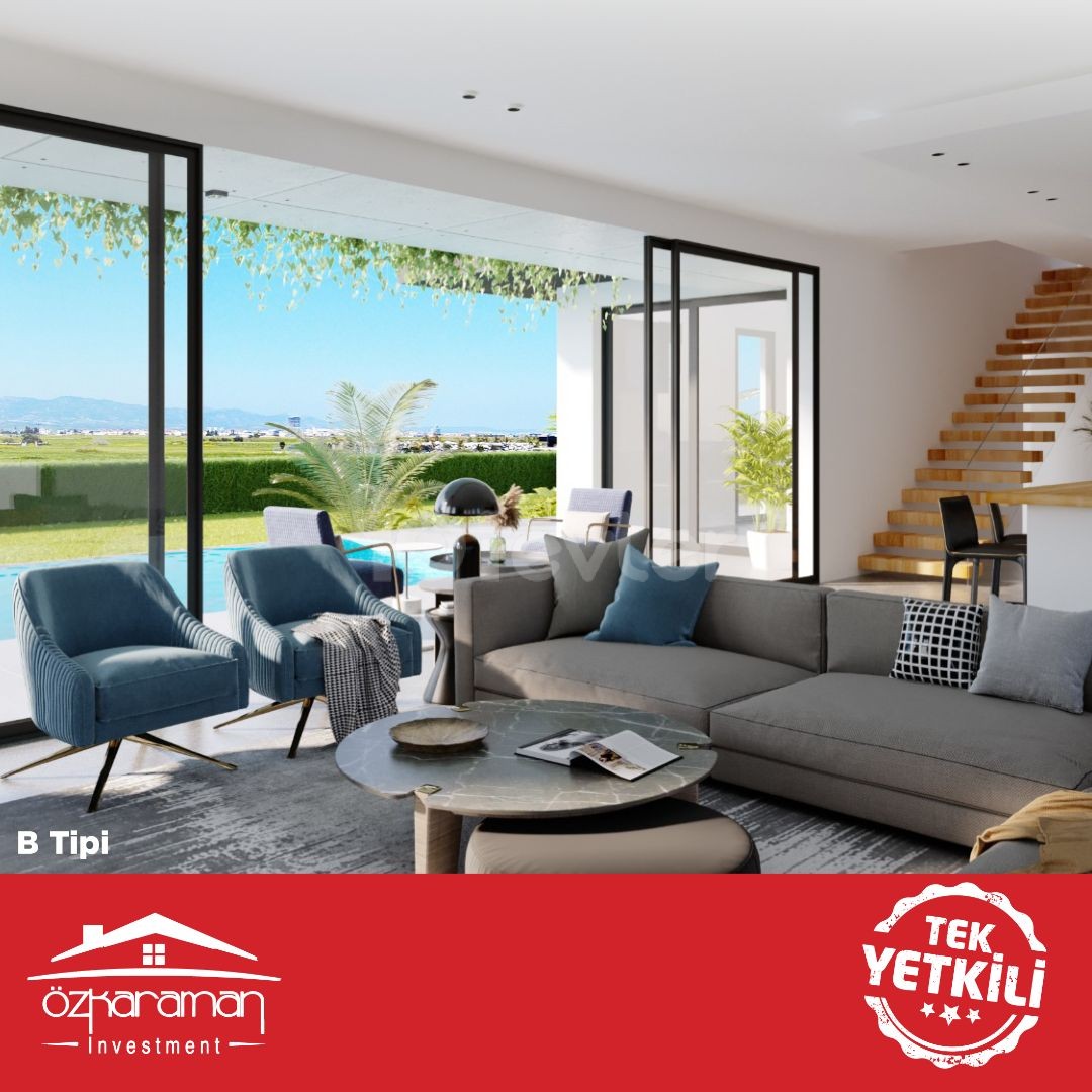 283m² Luxus 3+1 freistehende Villen in Yeniboğaziçi Region von ÖZKARAMAN