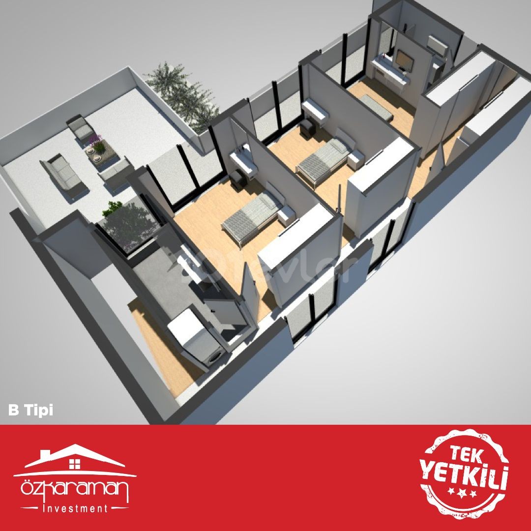 283m² Luxus 3+1 freistehende Villen in Yeniboğaziçi Region von ÖZKARAMAN