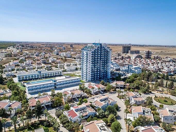 1+0 Flat for Sale with Unique View in Iskele Long Beach from Özkaraman