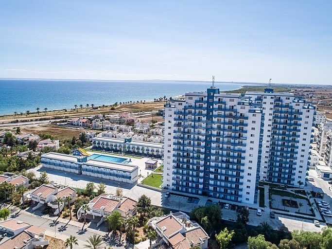 1+0 Flat for Sale with Unique View in Iskele Long Beach from Özkaraman