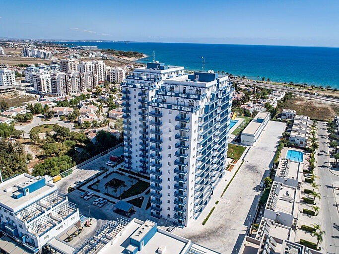 1+0 Flat for Sale with Unique View in Iskele Long Beach from Özkaraman