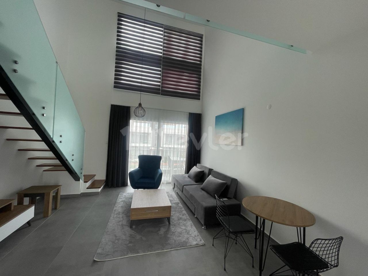 1+1 Loft-Wohnung zur Miete in İskele-Boğaz von Özkaraman Four Seasons