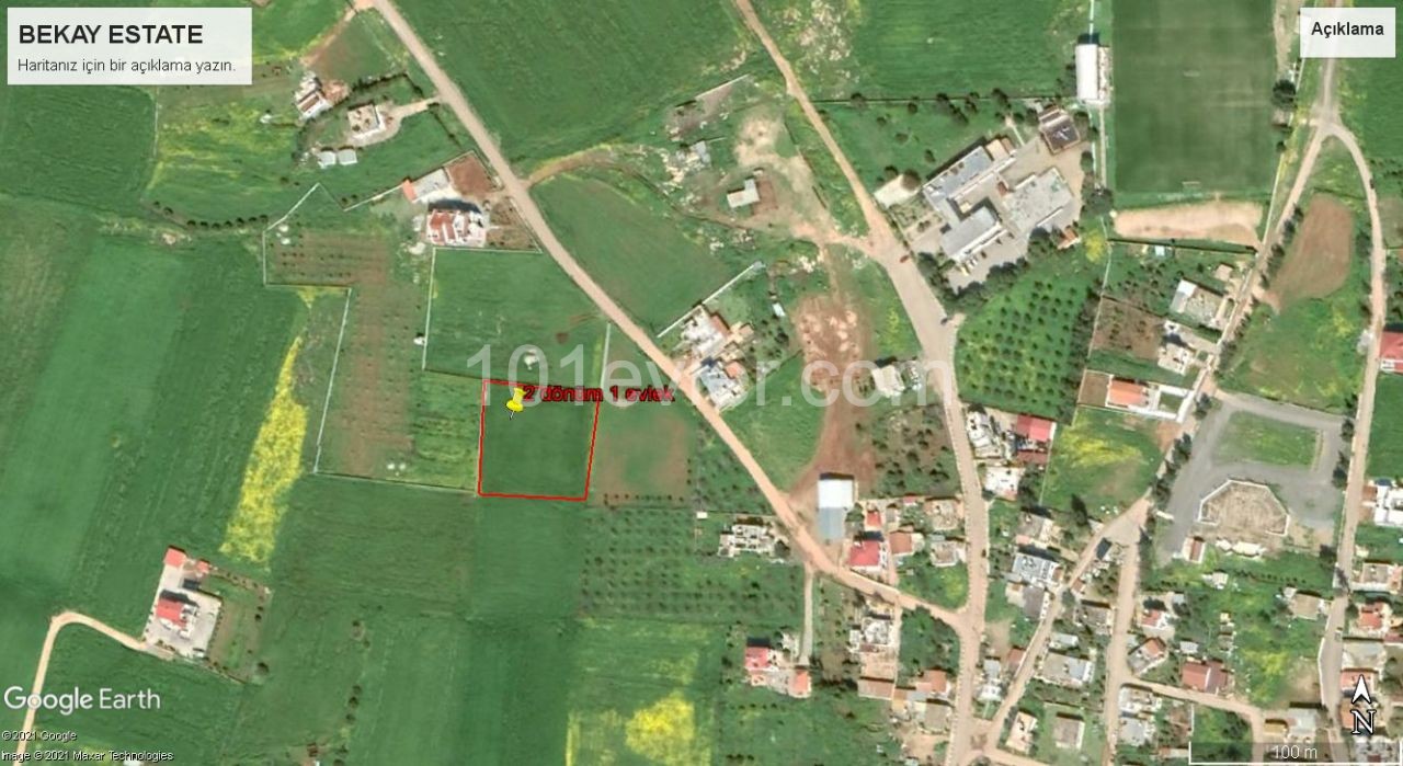 2 ACRES OF 1 EVLEK LARGE LAND SUITABLE FOR THE CONSTRUCTION OF A SPACIOUS VILLA WITH A POOL IN THE VILLAGE OF FAMAGUSTA MORMENEKSHE ** 