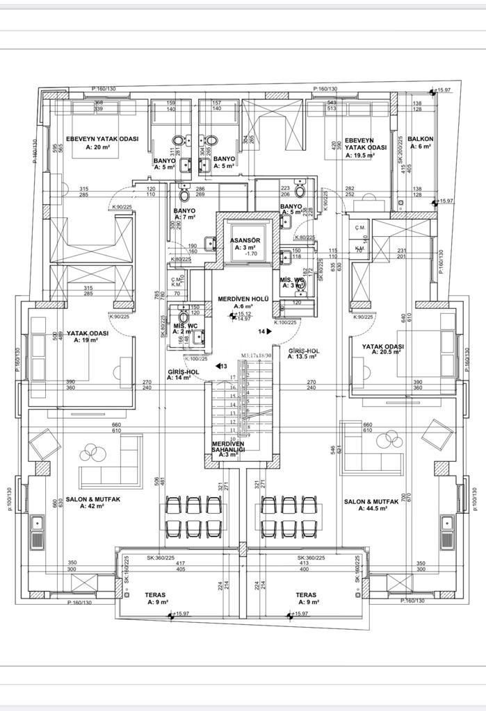 2+1 AND 3+1 APARTMENTS FOR SALE AT THE CONSTRUCTION STAGE ** 