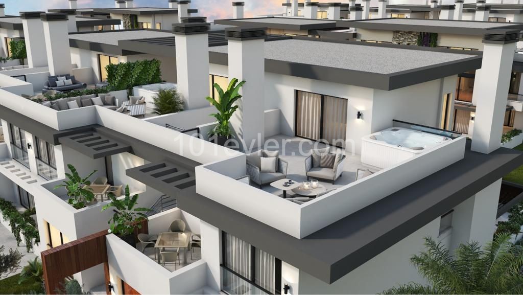 NORTH CYPRUS, THE PEARL OF THE MEDITERRANEAN; 3+1 AND LOFT OPTIONS ARE NOW FOR SALE, INTERNECTED WITH SALAMIS FORESTS, THE MOST FAVORITE RESIDENTIAL AREA IN MAGUSA ** 