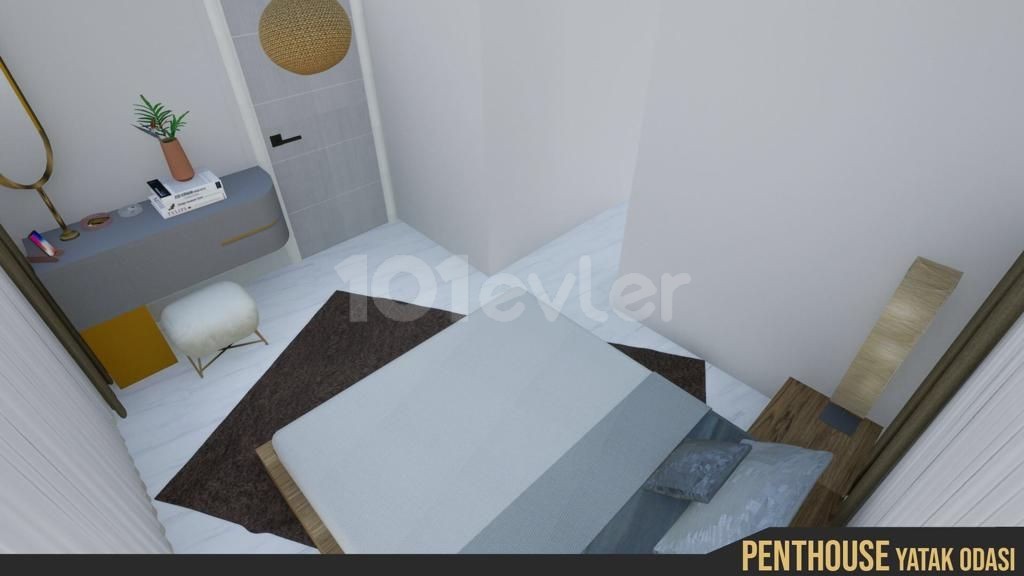 2+1 GERÄUMIGE PENTHOUSE-WOHNUNG IM STADTTEIL FAMAGUSTA CANAKKALE ** 