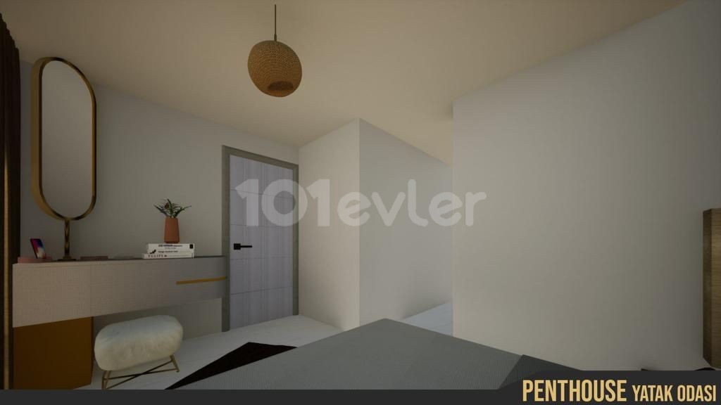 2+1 GERÄUMIGE PENTHOUSE-WOHNUNG IM STADTTEIL FAMAGUSTA CANAKKALE ** 