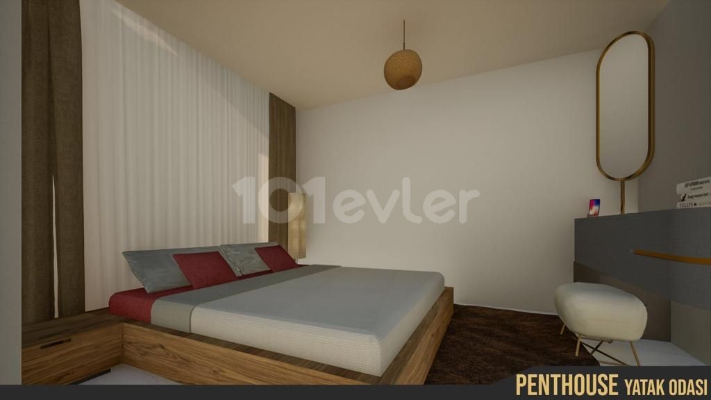 2+1 GERÄUMIGE PENTHOUSE-WOHNUNG IM STADTTEIL FAMAGUSTA CANAKKALE ** 