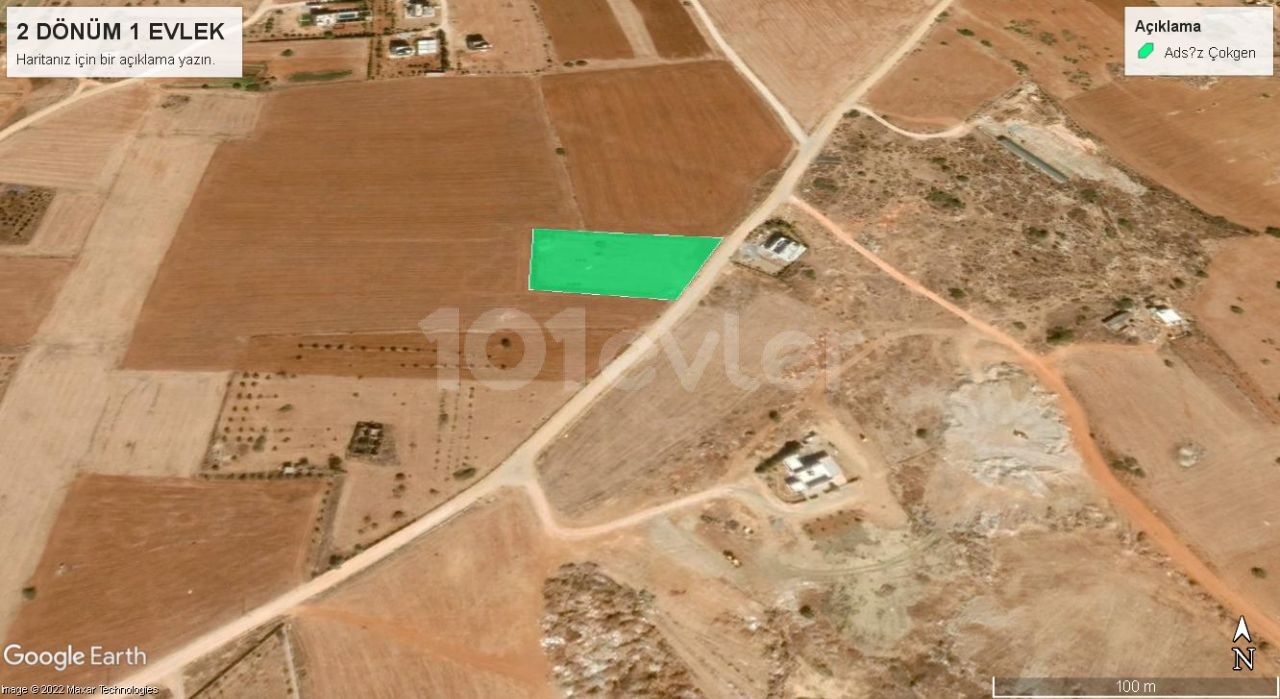 2 ACRES OF 1 HOUSE IN THE VILLAGE OF FAMAGUSTA MORMENEKSHE OPEN LAND FOR CONSTRUCTION ** 