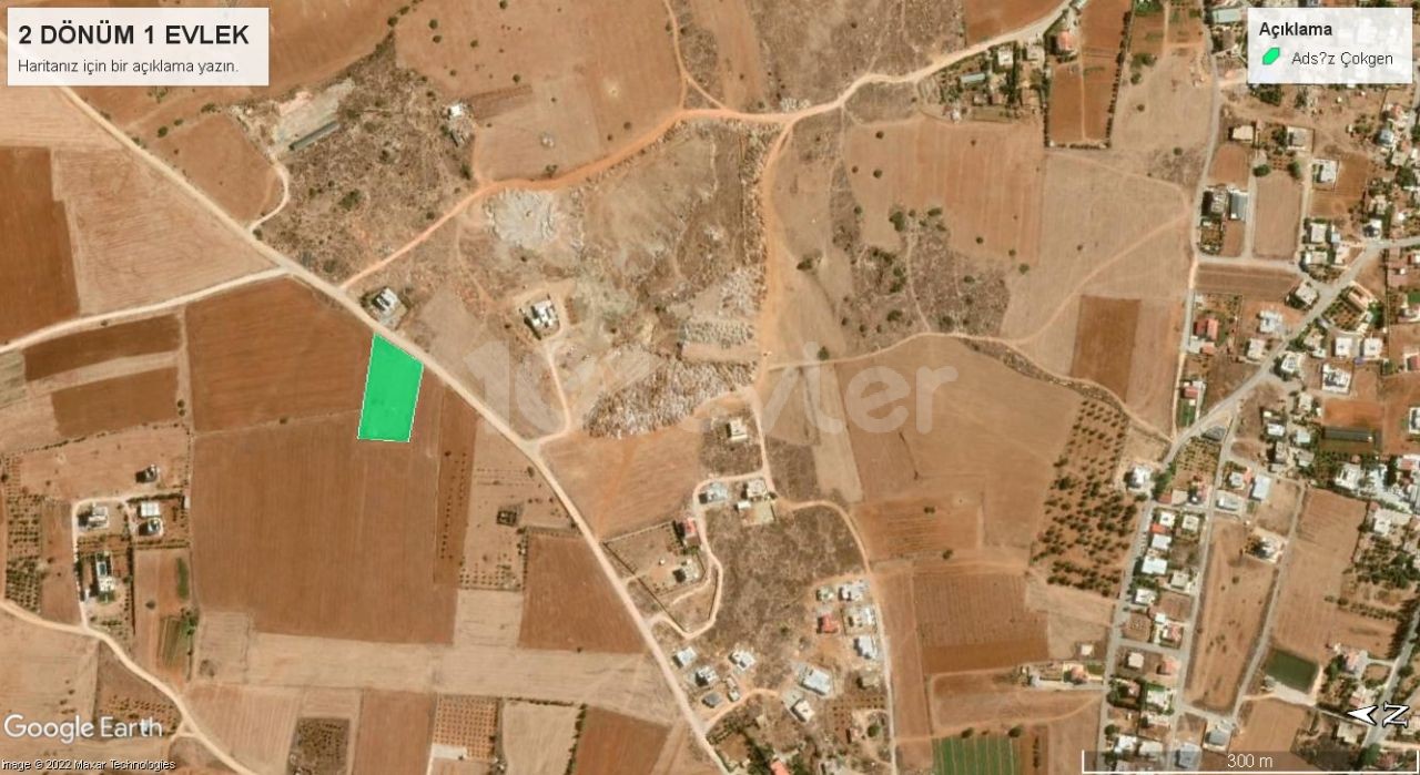 2 ACRES OF 1 HOUSE IN THE VILLAGE OF FAMAGUSTA MORMENEKSHE OPEN LAND FOR CONSTRUCTION ** 