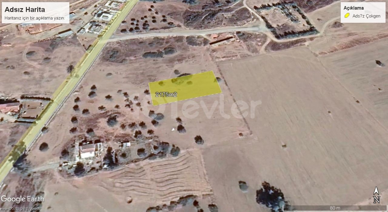 ISKELE IS A ZONED LAND OF 2175m2 IN A RESIDENTIAL AREA IN THE VILLAGE OF TUZLUCA ** 