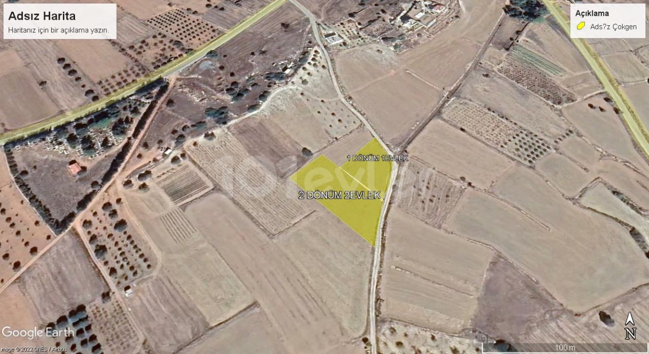 ISKELE REGION YEDIKONUK VILLAGE 3 ACRES OF LAND FOR 3 HOUSES CHAPTER 96 50% OF THE TOTAL 2.2 ZONING ON THE BASE ** 