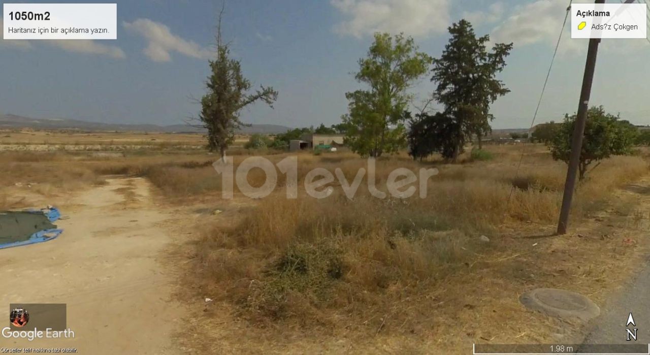 İSKELE ÇAYIROVA KÖYÜ 3 KAT 9 DAİRE PROJELİ ONAYLANMIŞ 1050m2 ARSA