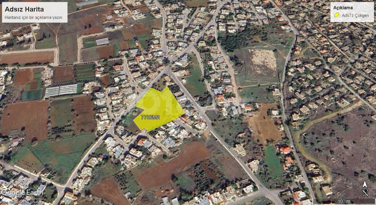 FAMAGUSTA MARAS REGION LAND SUITABLE FOR THE CONSTRUCTION OF A 2-STOREY ZONED SITE ON A COB EQUIVALENT TO 6 ACRES ** 