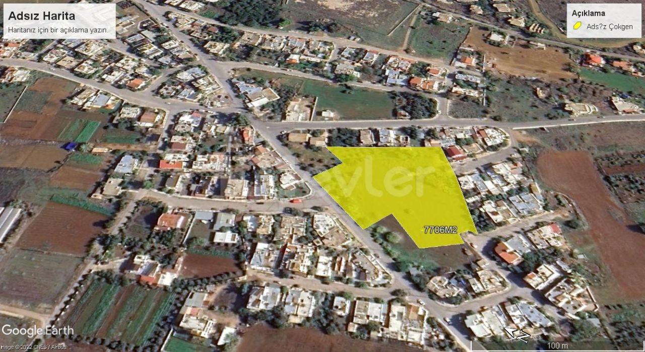 FAMAGUSTA MARAS REGION LAND SUITABLE FOR THE CONSTRUCTION OF A 2-STOREY ZONED SITE ON A COB EQUIVALENT TO 6 ACRES ** 