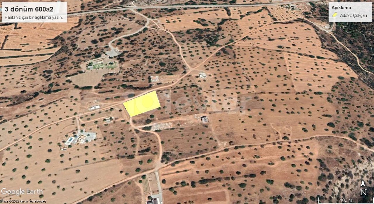 3 Hektar 600A2 ZONIERTES Grundstück mit Blick auf das Meer und die Berge der Famagusta SÜßWASSERREGION ** 