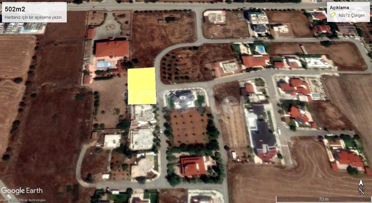 FAMAGUSTA YENIBOGAZIÇI REGION 502m2 2-Decker ZONED LAND ** 