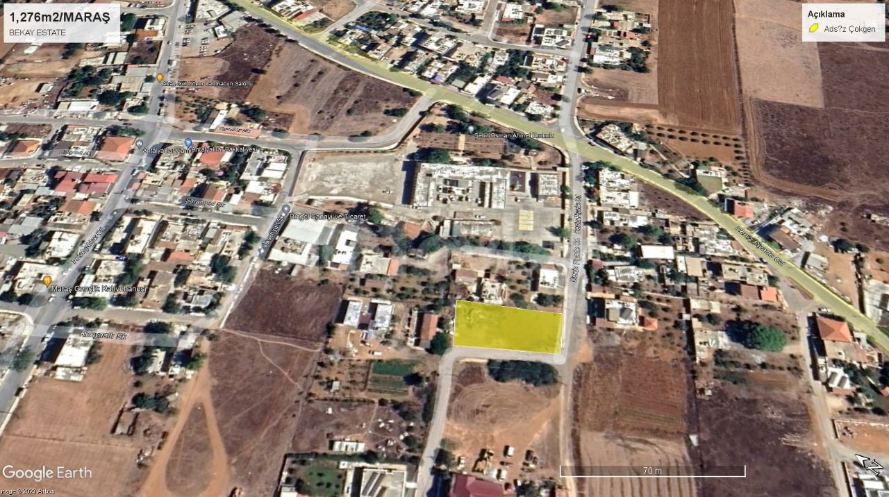 MAGUSA MARAS REGION 1276m2 LAND FOR FLOOR FLOOR