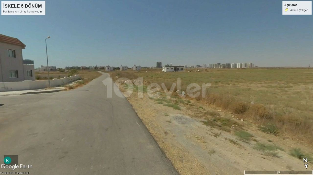 5 DECADES OF LAND SUITABLE FOR SITE CONSTRUCTION IN THE ATTRACTIVE AREA OF İSKELE