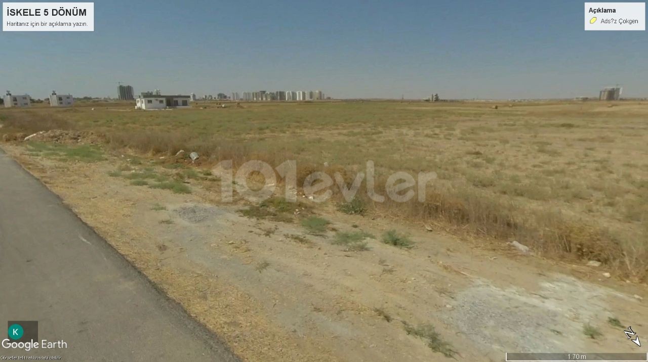5 DECADES OF LAND SUITABLE FOR SITE CONSTRUCTION IN THE ATTRACTIVE AREA OF İSKELE
