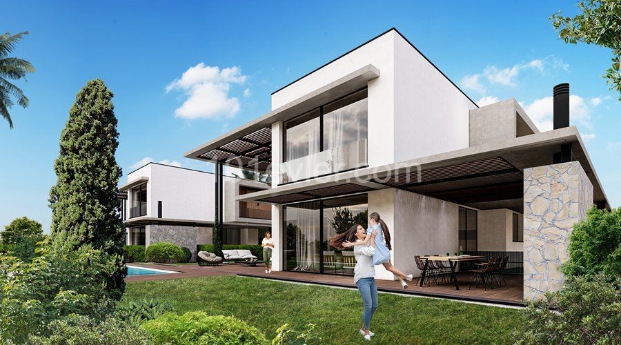 Plaja sadece birkaç dakika mesafede Lüks Modern 5 Yatak Odalı 5 Banyolu Villa ** 