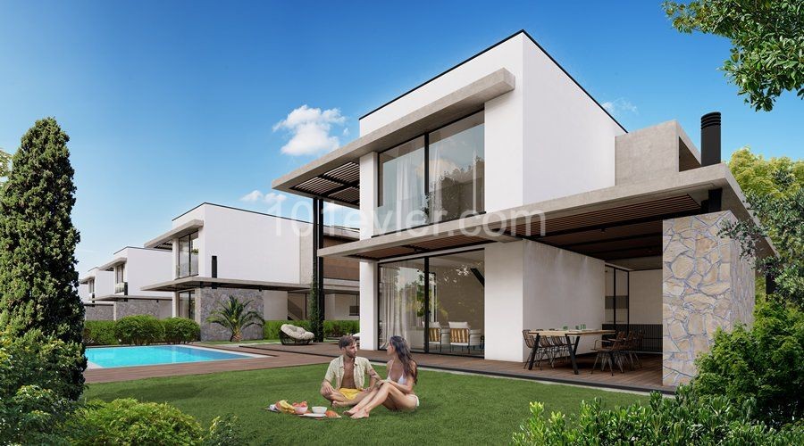 Plaja sadece birkaç dakika mesafede Lüks Modern 4 Yatak Odalı 4 Banyolu Villa ** 