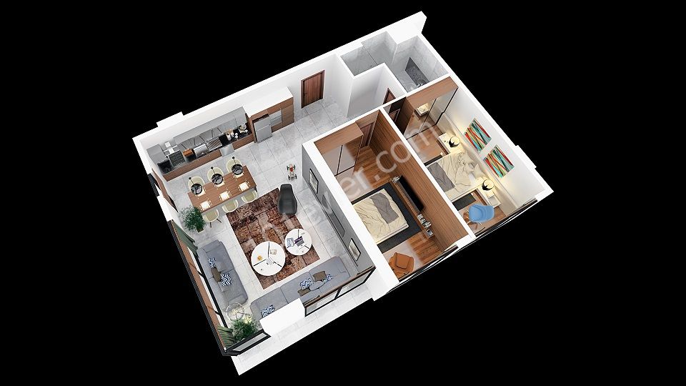 2+1..Residans flat,Turkish Title,establish with22 flors ,incluiding all social facilities