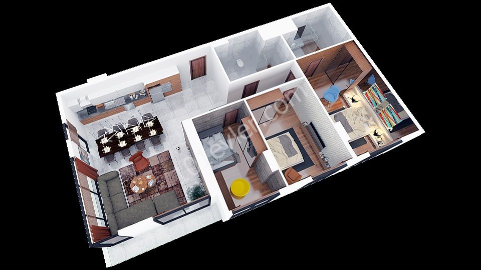 3+1..Residans flat,Turkish Title,establish with22 flors ,incluiding all social facilities