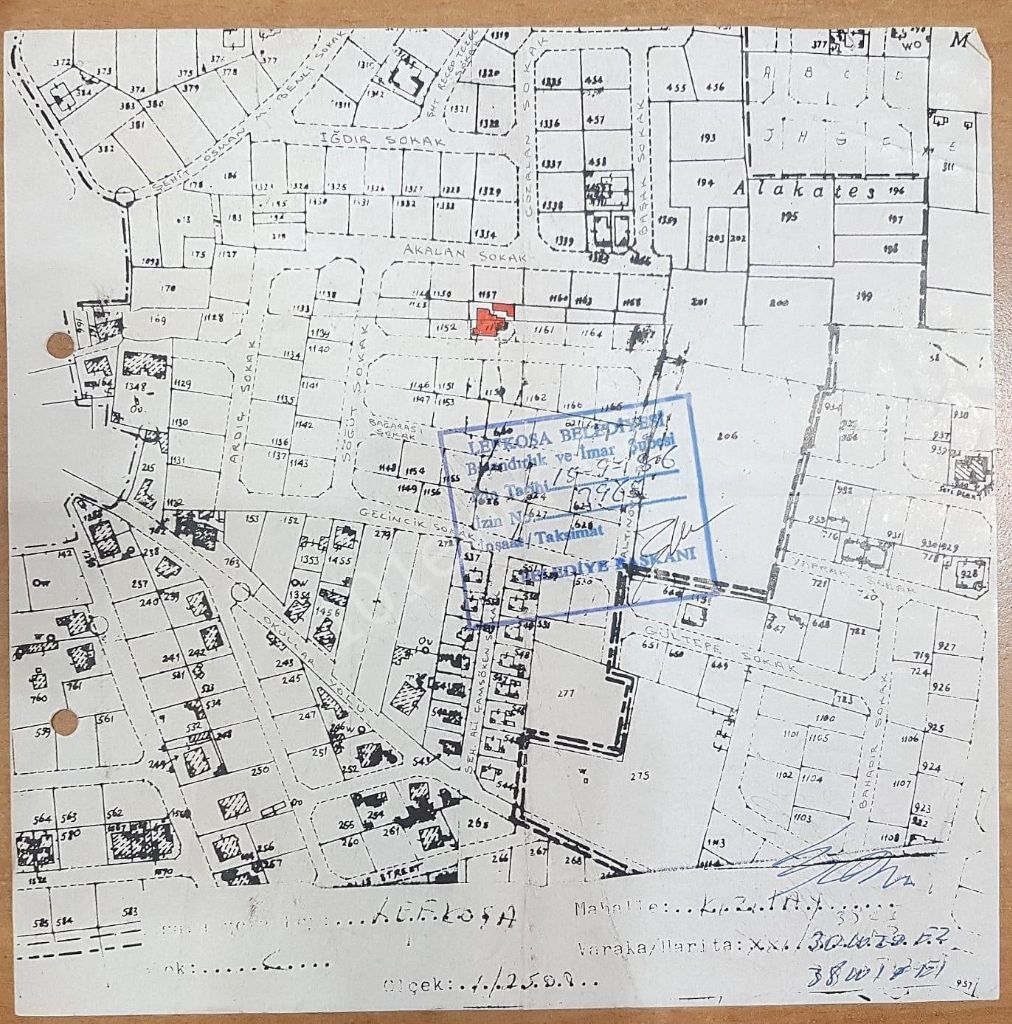 520m2 Land Suitable for Apartment Construction in an Easy-to-Reach and Centrally Located Location in the Kizilbas District of Nicosia / 50% on the Base / 160% in Total / 5 Dec Decks of Land for Sale with Zoning Permission ** 