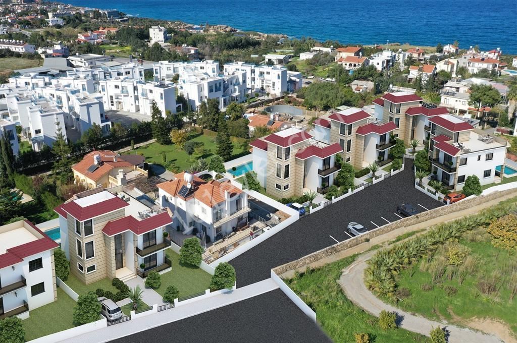 Girne Alsancak'ta Yavuz Çıkartma Plajı Bölgesinde Yeni Bir Yaşam Alanı 3 Yatak Odalı Özel Havuzlu Dubleks Lüks Villalar !!!/ Luxurious 3 Bedroom Dublex  Villas With Private Pool For Sale in Kyrenia, Alsancak!!! 