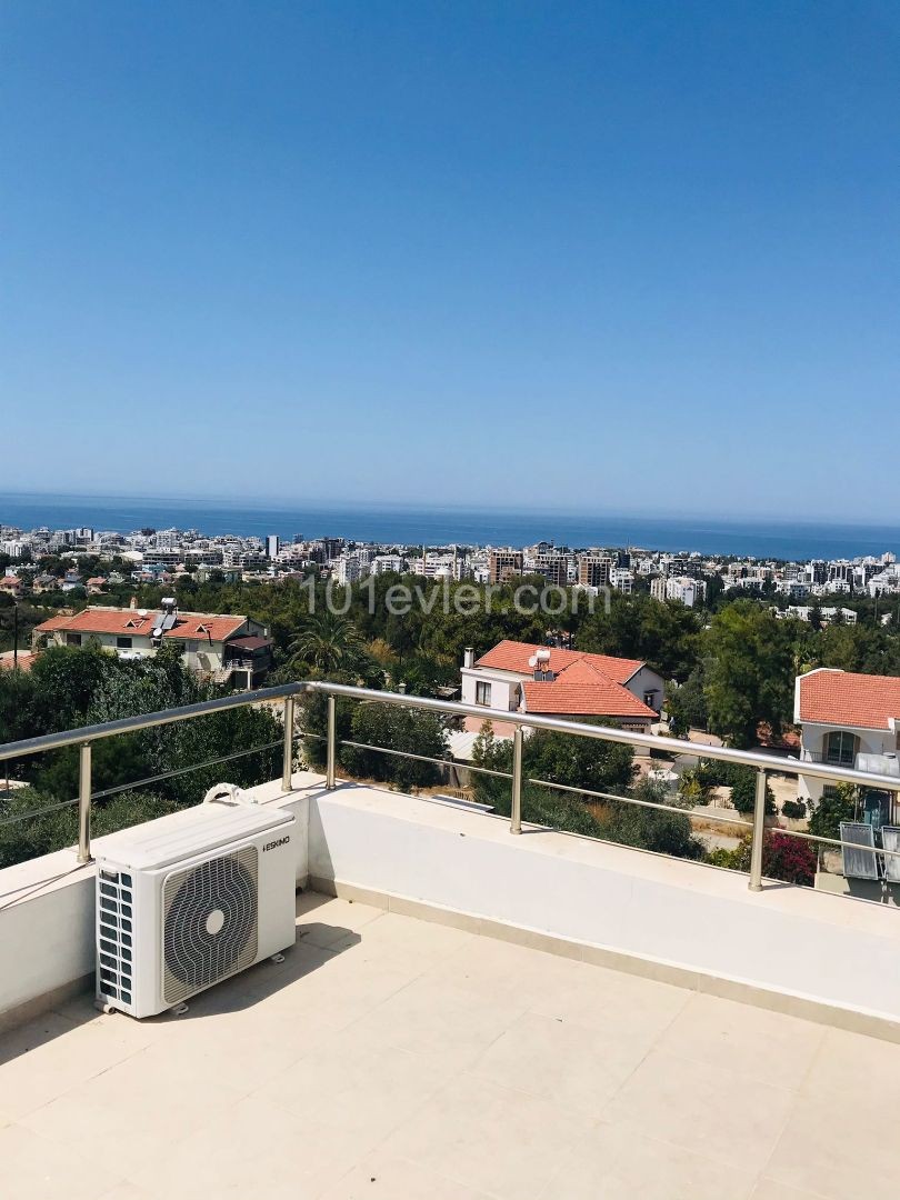 3 ZIMMER 2 WOHNZIMMER DOPPELVILLA ZUR MIETE MIT VOLLEM MEERBLICK IN KYRENIA CIKLOS... ** 