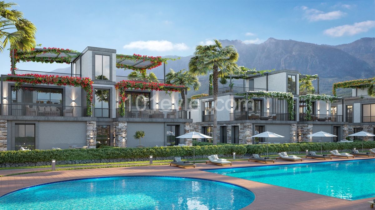 3 BEDROOMED SEA AND MOUNTAIN VIEW LUXURY VILLAS  FOR SALE IN ALSANCAK KYRENIA