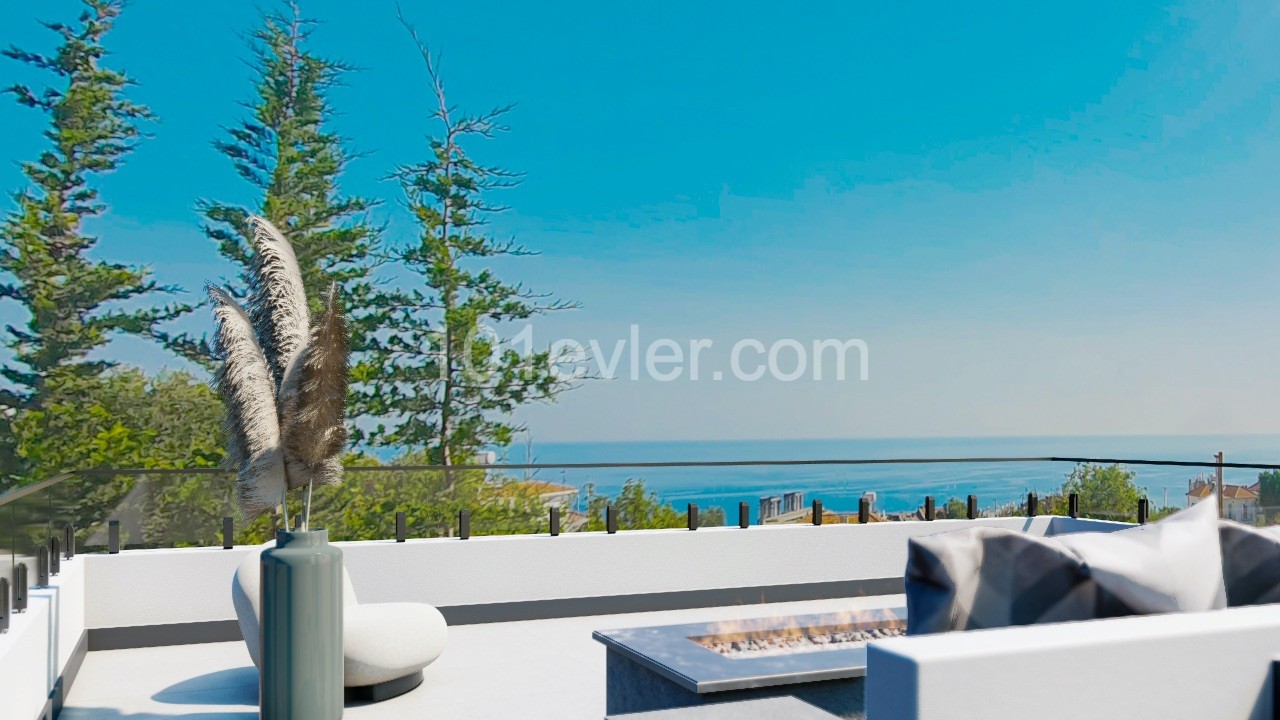 3 BEDROOM BUNGALOW FOR SALE WITH UNBEATABLE SEA AND MOUNTAIN VIEW IN KYRENIA- ESENTEPE