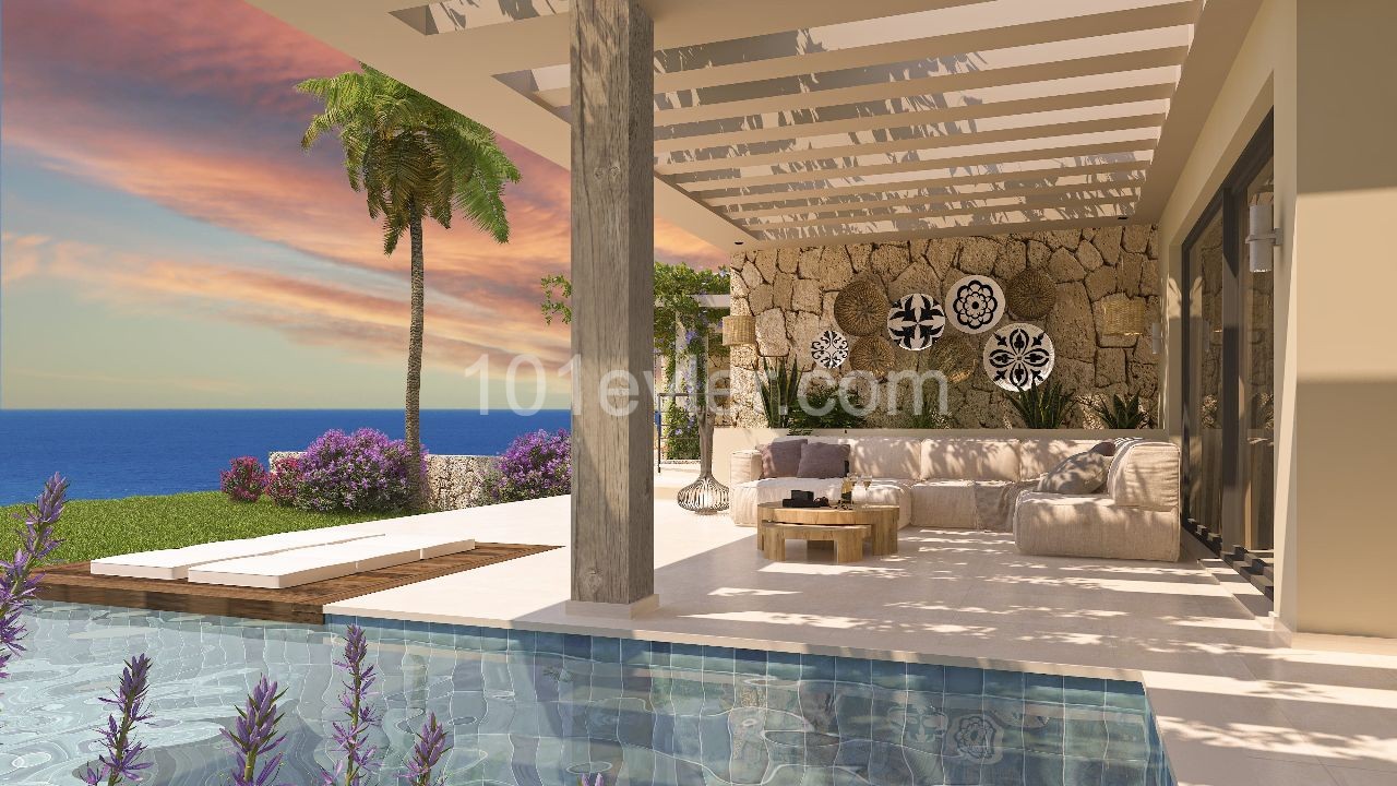 3 BEDROOM SEA FRONT BUNGALOWS IN KYRENIA - ESENTEPE