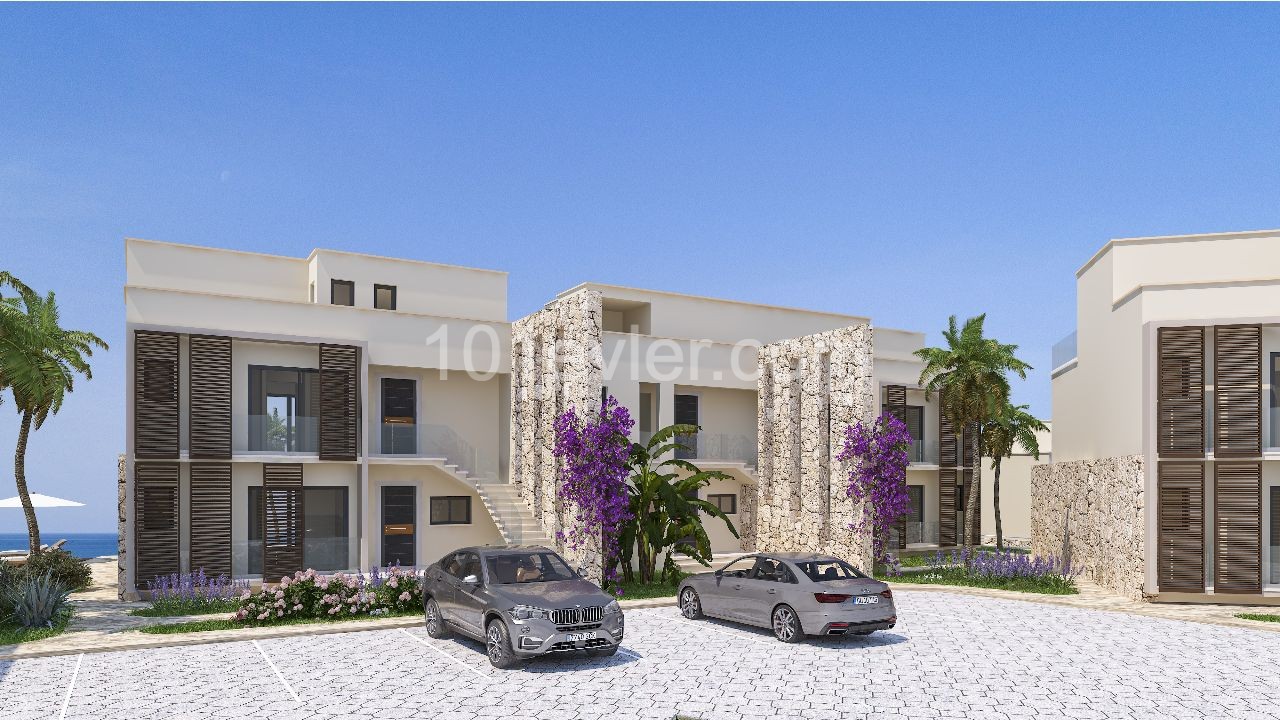 Denize Sıfır Site İçinde Stüdyo ve 1+1 Daireler - Girne, Esentepe, Kuzey Kıbrıs