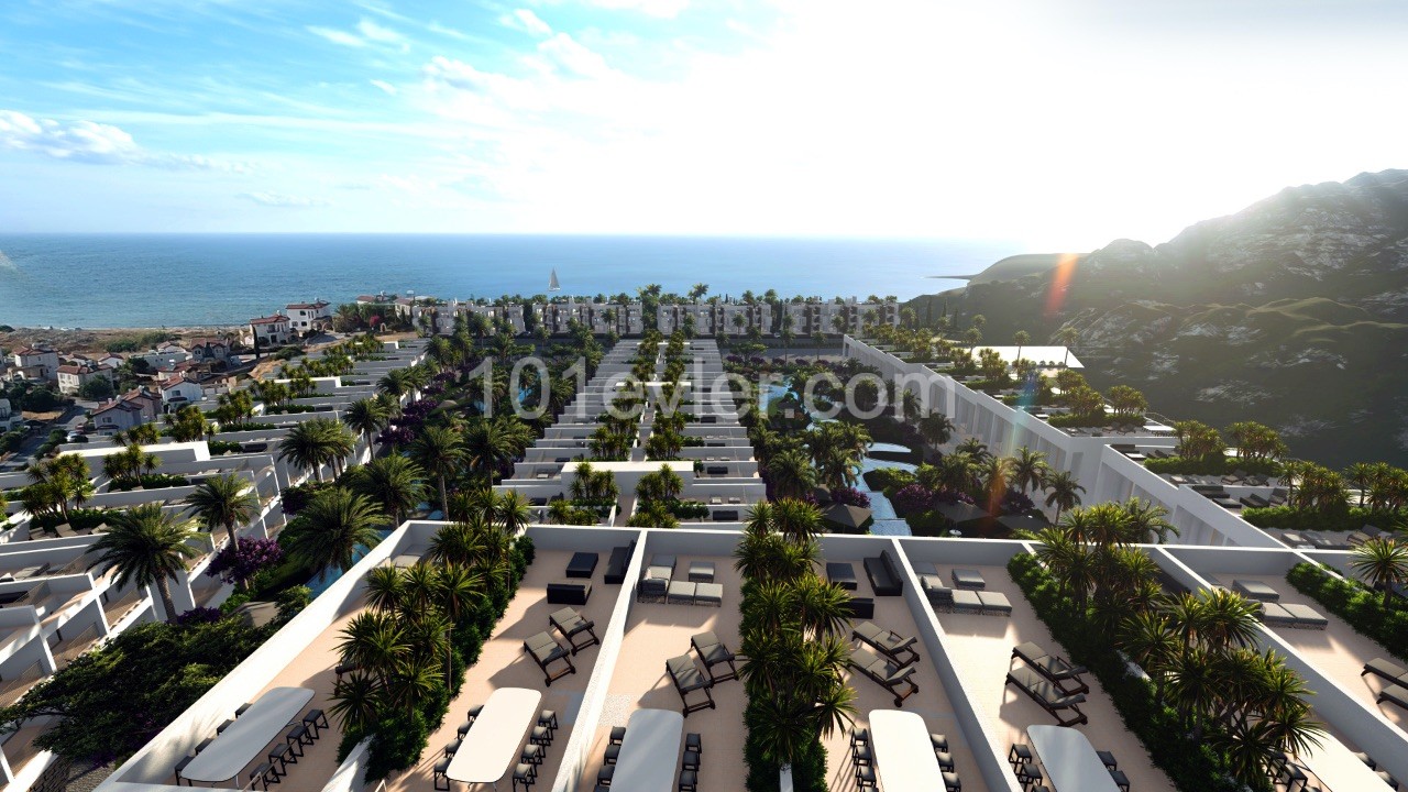 Studio, 1 and 2 bedrooms Apartments  for Sale in a Seafront Premium Class Project in Esentepe, Kyrenia