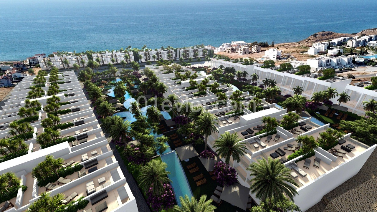 Studio, 1 and 2 bedrooms Apartments  for Sale in a Seafront Premium Class Project in Esentepe, Kyrenia