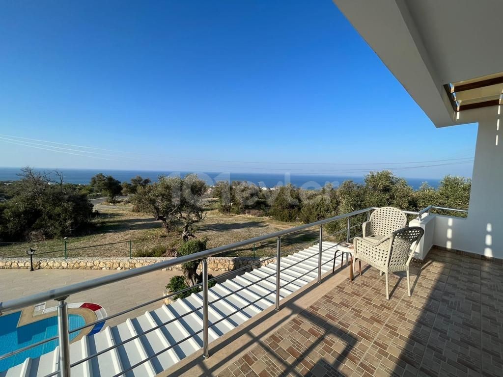 3+1 VILLA WITH POOL, UNOBSTRUCTED SEA AND MOUNTAIN VIEWS - ESENTEPE/KARAAGAC AREA ** 