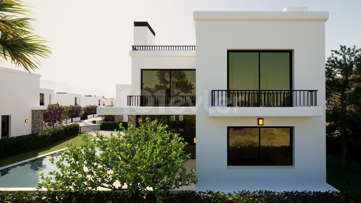 Unique and luxury 3+1 villas for sale in Edremit region of Kyrenia, North Cyprus